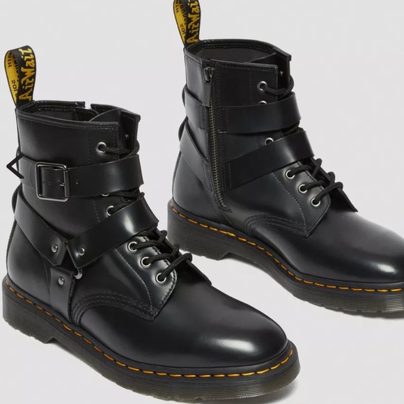 Dr. Martens Shoes - NWT DR. MARTENS CRISTOFOR leather harness lace up moto boot unisex